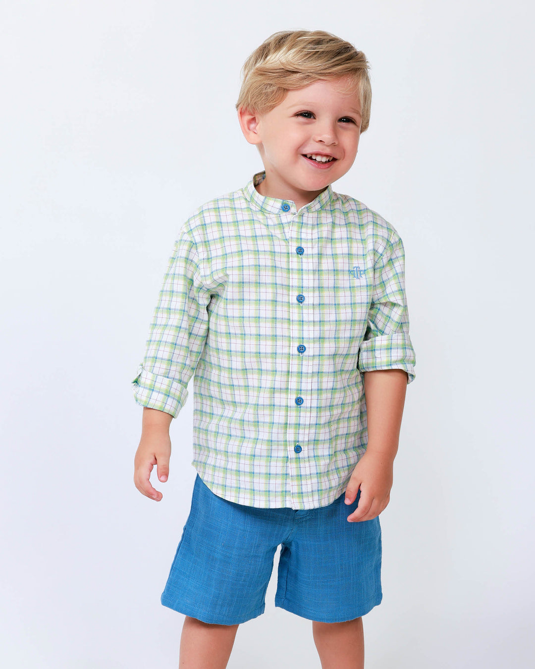 AQUAMARINE CHECKED SHIRT FOR BOY