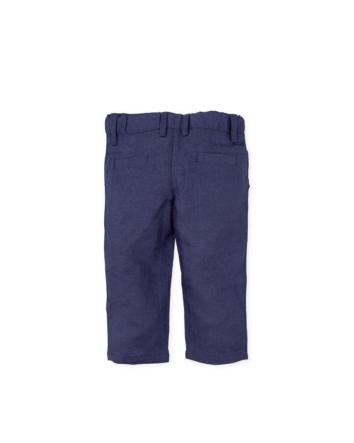 PANTALÓN LINO AZUL MARINO