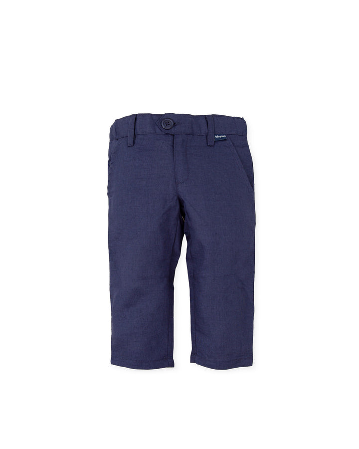 PANTALÓN LINO AZUL MARINO