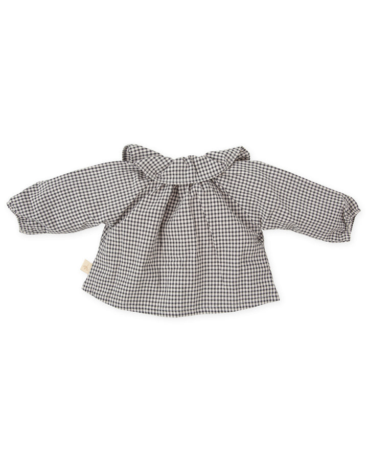 BLUSA CUADROS ANTRACITA BEBÉ NIÑA