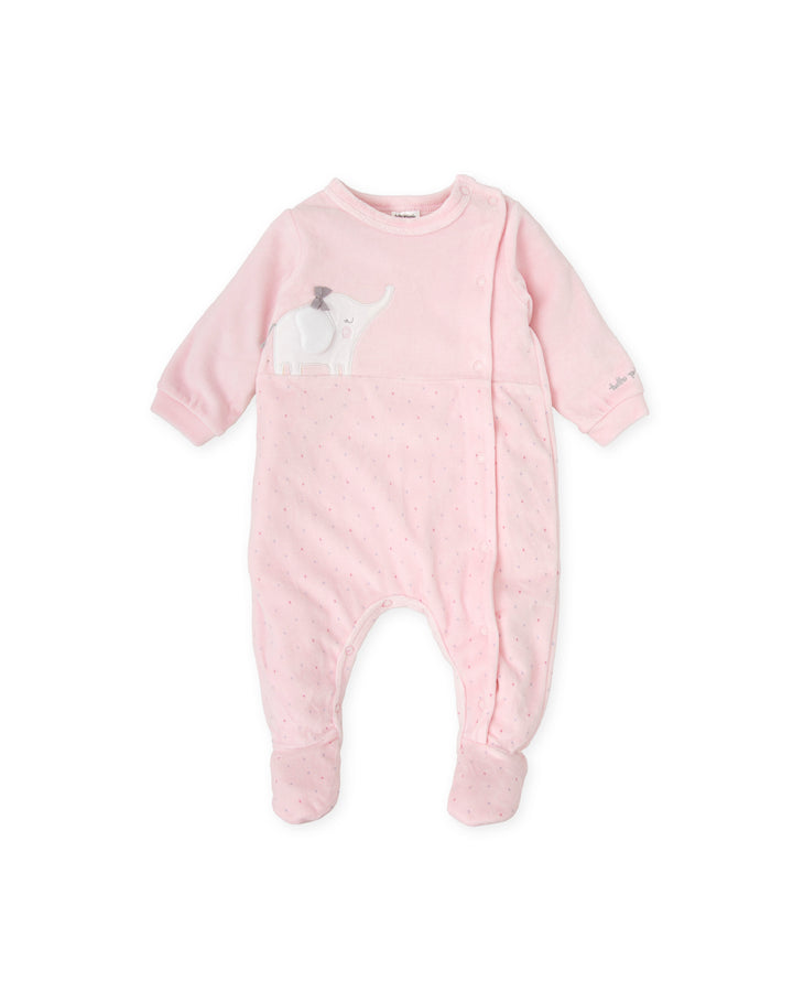 PINK ELEPHANT ROMPER BABY GIRL 