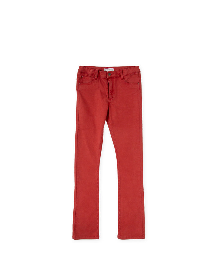 DARK RED 5 POCKET TROUSERS BOY