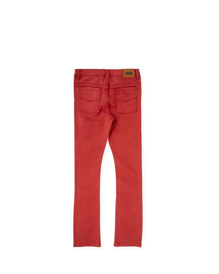 DARK RED 5 POCKET TROUSERS BOY