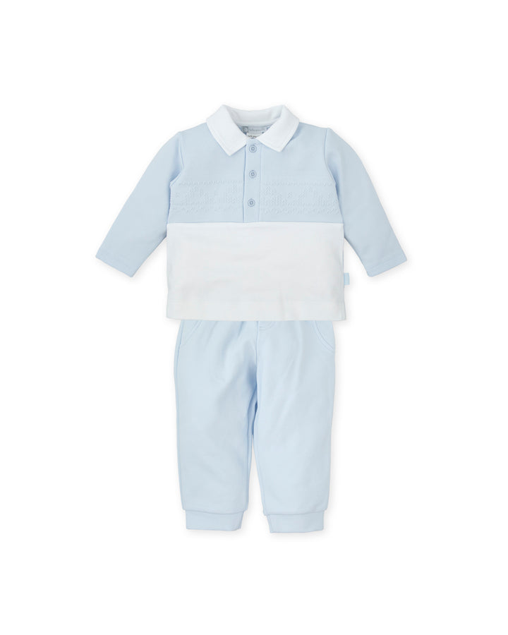 SET POLO E PANTALONI BLU DA RAGAZZO