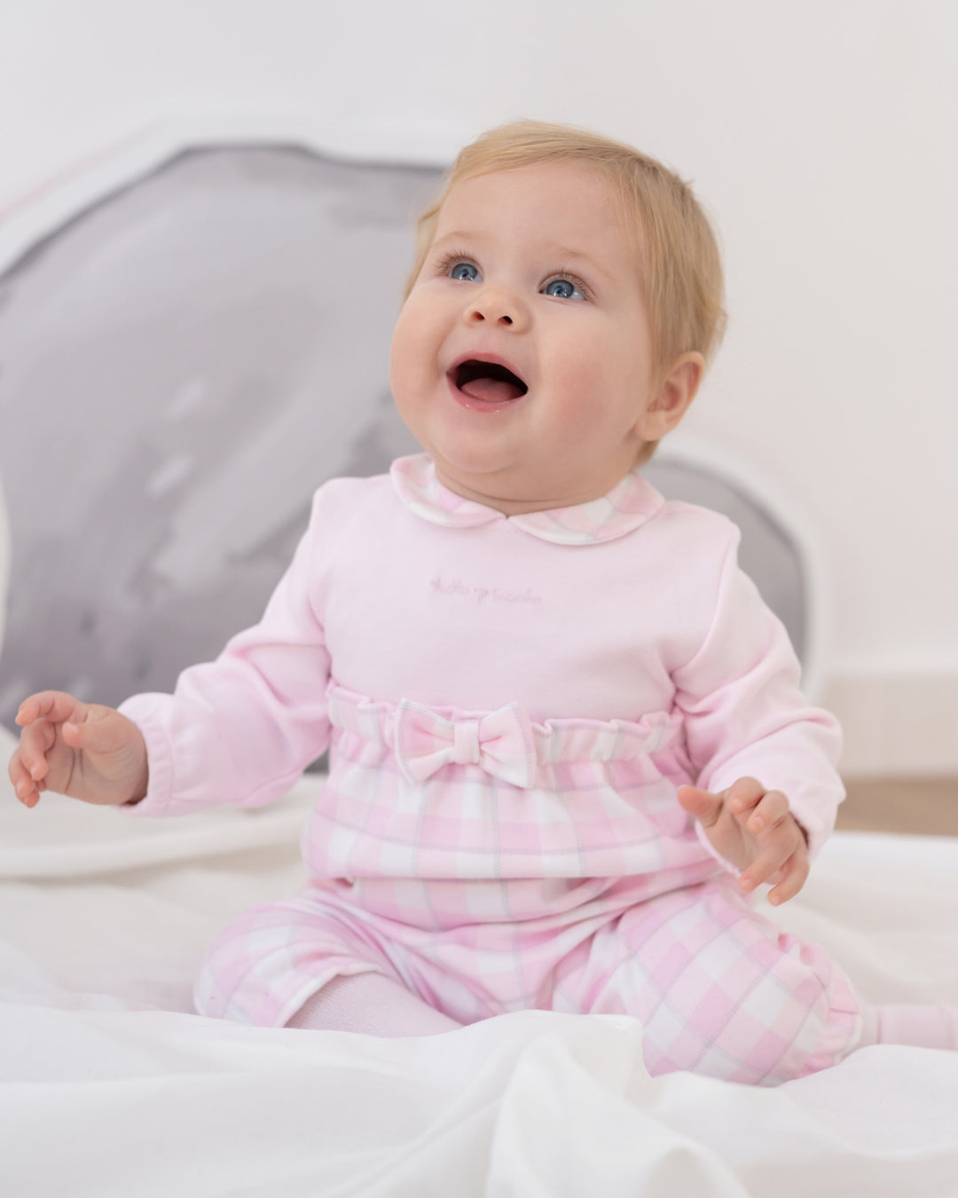 PINK CHECKERED ROMPER BABY GIRL