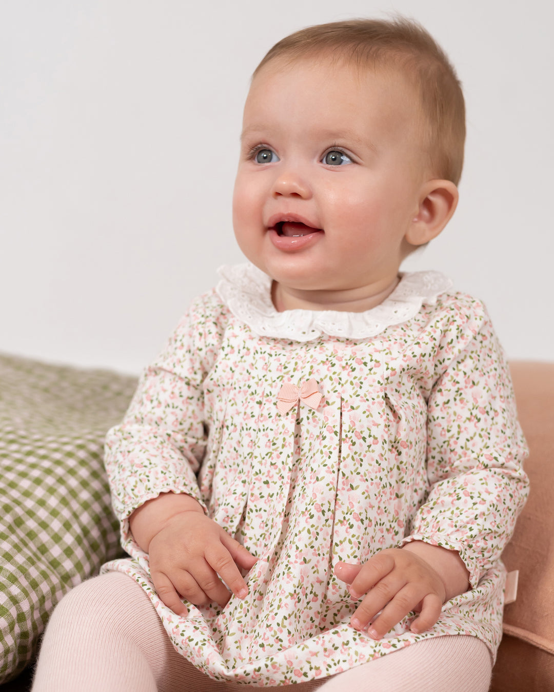 PETAL PRINTED DRESS WITH TIGHTS BABY GIRL