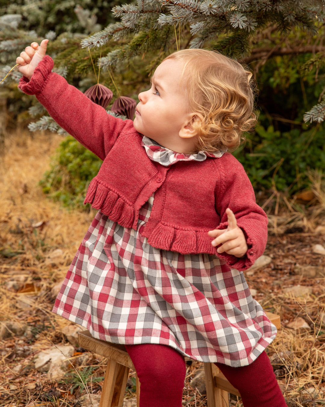 CARMIN CHECKERED DRESS WITH TIGHTS GIRL