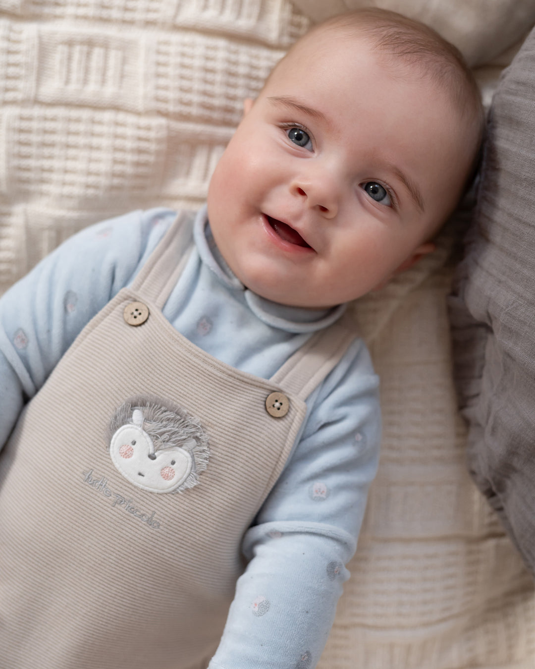 TAUPE  HEDGEHOG ROMPER BABY BOY