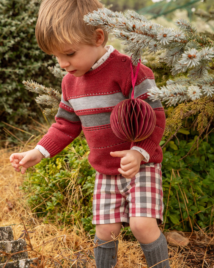 CARMIN CHECKERED BERMUDA WITH SOCKS BOY