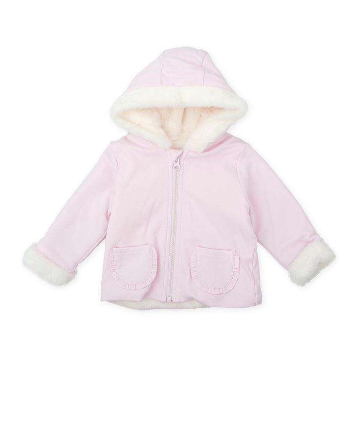 CHAQUETÓN CON CAPUCHA ROSA