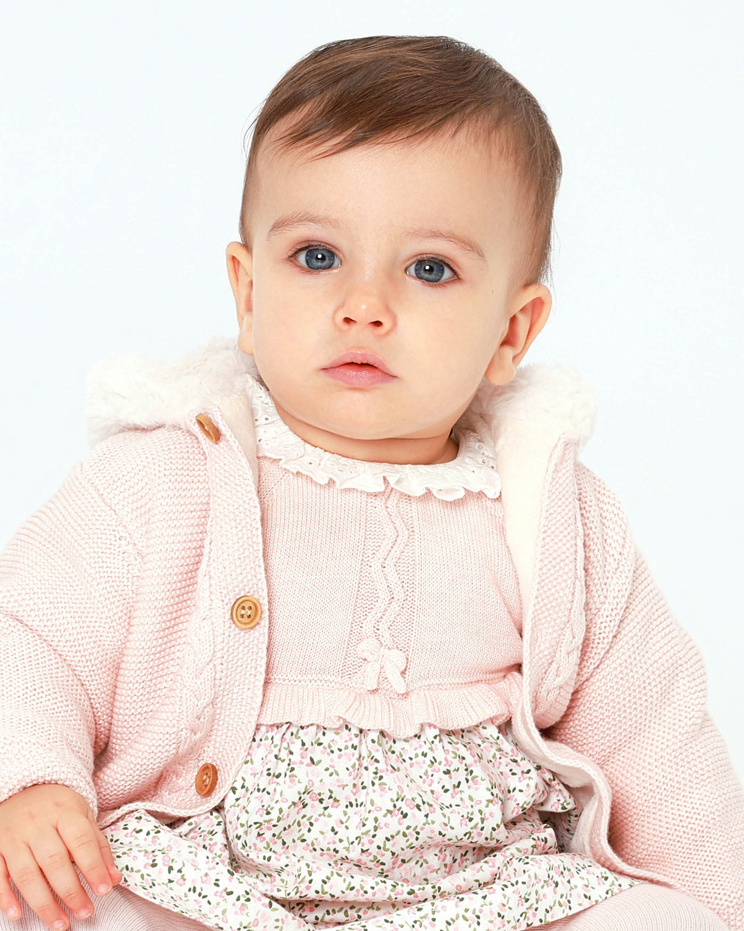 PETAL KNITTED COAT BABY