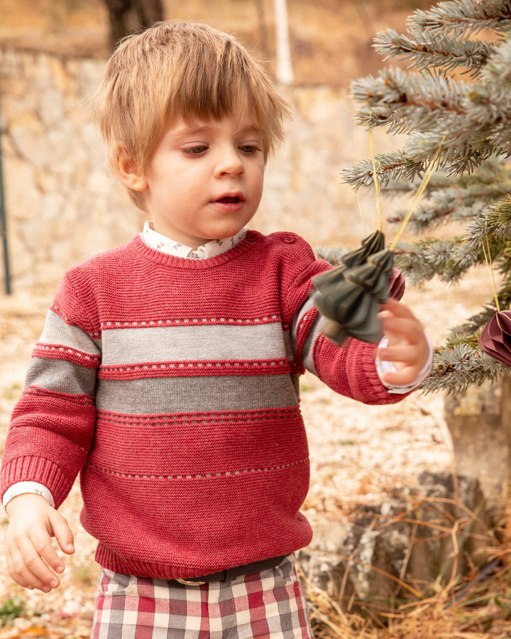 CARMIN STRIPED KNITTED JUMPER BOY