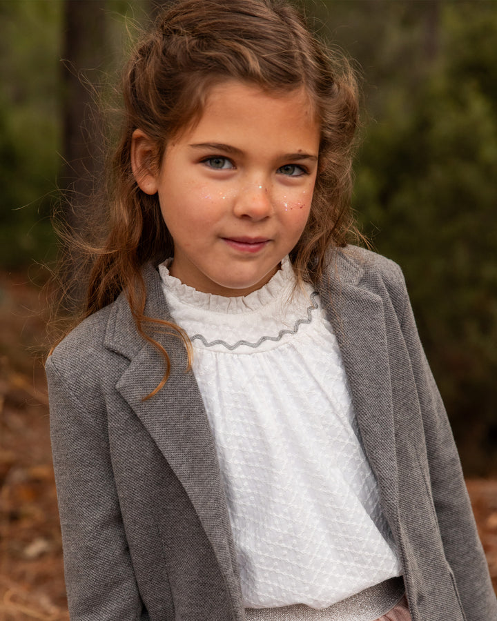 WHITE EMBROIDERED BLOUSE GIRL