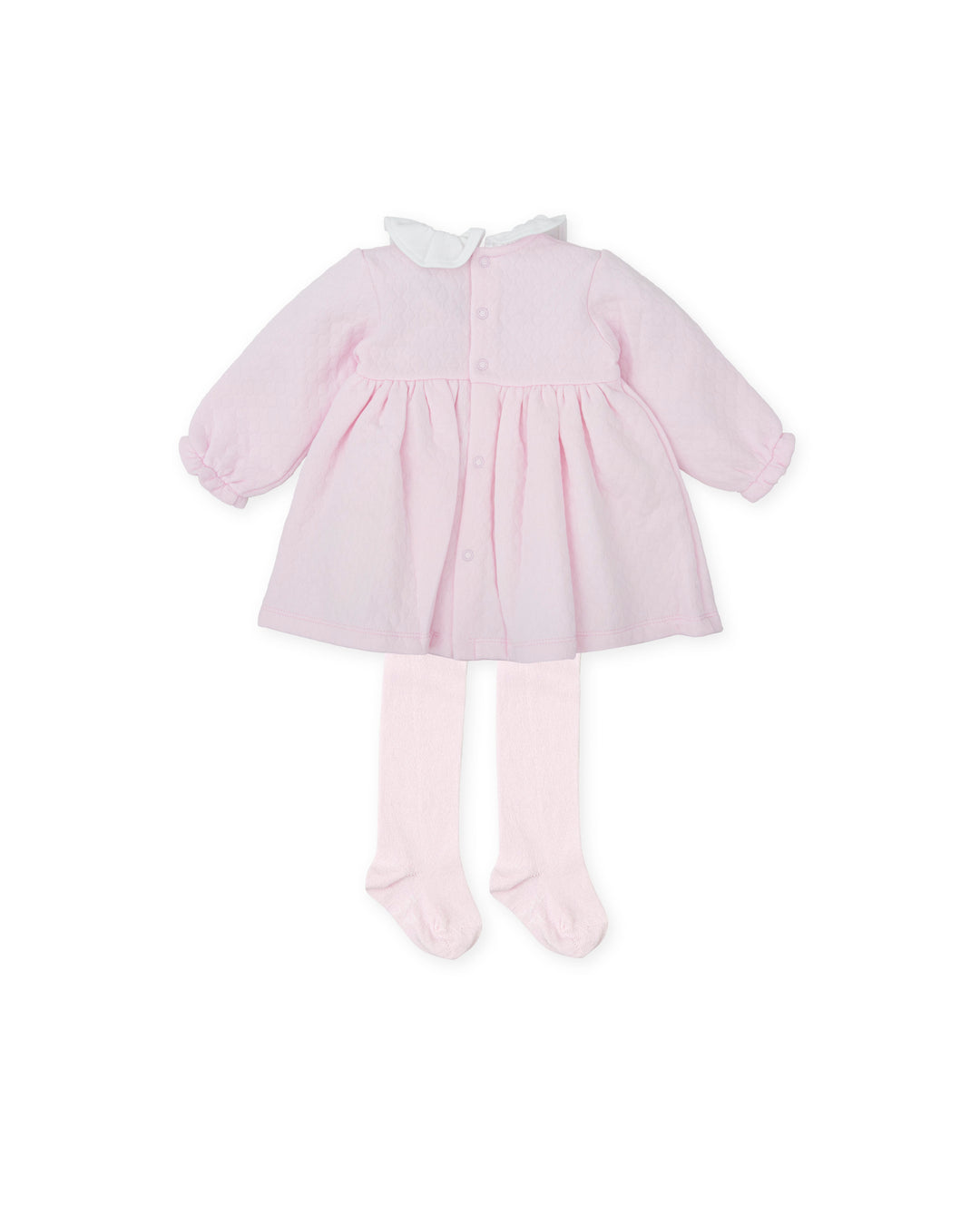 PINK PADDED DRESS WITH TIGHTS BABY GIRL 