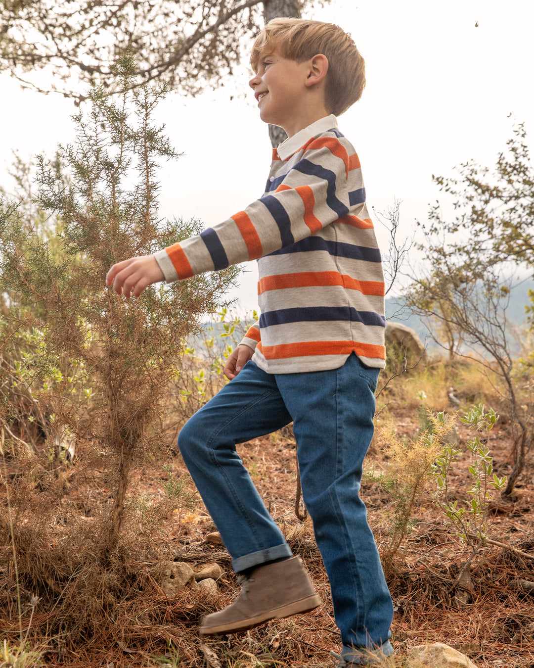 STONE STRIPED POLO SHIRT BOY