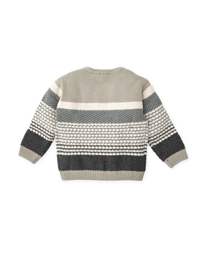 JERSEY TRICOT RAYAS GRIS